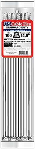 US Cable Ties SD14N100 14-Inch Standard Duty Cable Ties, Natural, 100-Pack