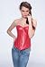 Muka Red Faux Leather Fashion Boned Corset, Gift Idea