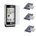 Clear Durable Reusable LCD Screen Protector -3 Packs for Verizon LG Dare VX9700 VX-9700 Cell Phone