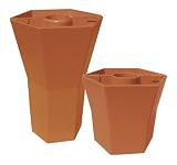 BRELLA VASE - 5 inch and 10 inch - 2 piece - Opaque - Terra Cotta - Duet Gift Set