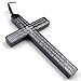 KONOV Jewelry Stainless Steel Mens Lords Prayer Cross Pendant Necklace, Black, 18-26 inch Chain