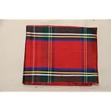 Red Plaid Dupioni Fat Quarter
