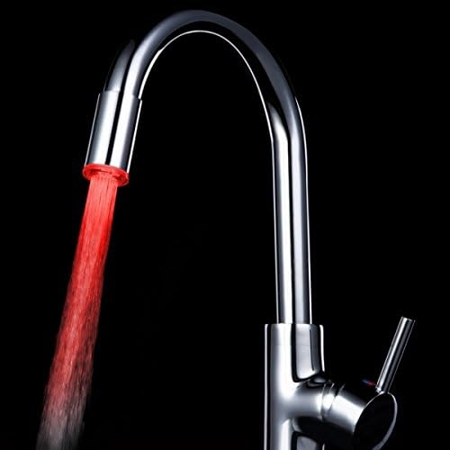 7 Colors LED Light Water Kitchen Sink Faucet,The Copper Shell