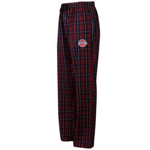 Detroit Pistons Red Plaid Genuine Pajama Pants (Small)
