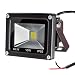 GLW 10w 12v Ac or Dc Warm White Led Flood Light Waterproof Outdoor Lights 750lm 80w Halogen Bulb Equivalent Black Case