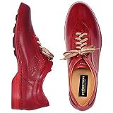 Pakerson Handmade Italian Red Leather Lace-up Shoes