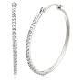 14k White Gold Diamond Hoop Earrings (1/4 cttw, LM Color, I2-I3 Clarity)