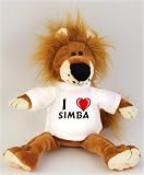 Lion plush toy (Fetzy) with I Love Simba t-shirt