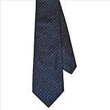 Givenchy Navy Striped Dots Pattern Silk Necktie GV-TIES-33