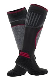 Contrast Panel Ski Socks with Wool