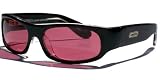 Porn Star Optics BANDITO Black Crystal Sunglasses with Red Polycarbonate Lenses