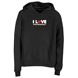 Sweatshirt Woman Black  I Love Prahova  Romania City