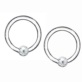 10mm Bali Hoop Earrings Sterling Silver by 