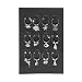Set of 12 Land & Sea Wine Glass Charms - 8351 with Storage Bag