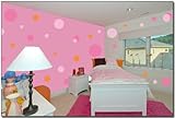 Pink Jumbo Polka Dot Wall Transfer Stickers Mural