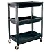 Advanced Tool Design Model  ATD-7017  Plastic Utility Cart With Three Shelves & Two Locking Wheels