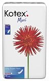 Kotex Long Super Maxi Pads, Case of Six-44 Count (264 Pads)