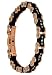 Rose Goldplated and Black Rubber Cycle Bracelet