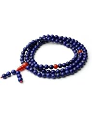 Limited Sales Promotion O-stone 3A Lapis Lazuli Irish Sea This Shore The Other Shore Meditation Mala 108 Beads Bracelet 6mm Necklace Grounding Stone Protection