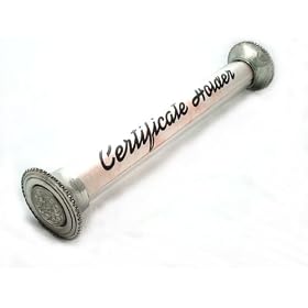 Pewter celtic birth certificate holder