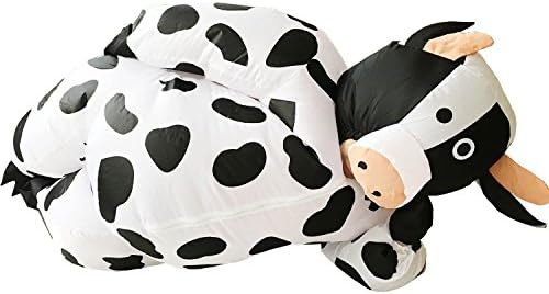 Inflatable Cow Costume for Men Women Animal Halloween Party Fancy Dress