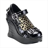 41VQYKvOcKL. SL160  BRAVO 10, 5 Wedge Bondage Strapped Maryjane Upper