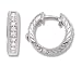 1/4 Carat Pave Set Diamond Hoop Earrings in White Gold (with Safety Lock)