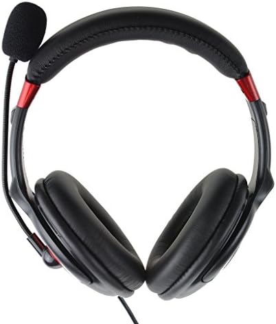 Stylish USB 2.0 Stereo Headset Headphone w/ Microphone / Speaker - Black + Red (2m-Cable)