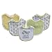 Luvable Friends 5 Pack Safari Bibs Collection, Green