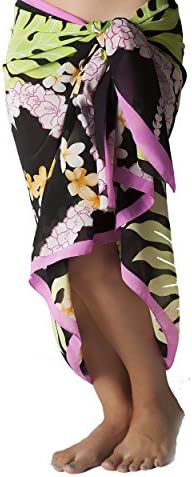Plus Size Swimsuit Sarong Cover up in Hawaiian Print