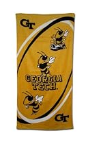 Georgia Tech Yellowjackets Fiber Reactive Pool/Beach/Bath Towel (Team Color)