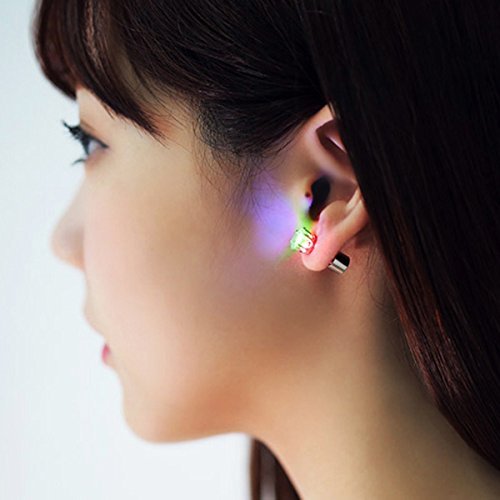 MassMall New Fashion Light Glowing LED Earrings Ear Drop Crystal Pendant Light up Earrings/Studs Multicolor Bright Stylish Fashion Earrings