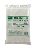 TRUSCO 小型ポリ袋 縦300X横200Xt0.05 200枚入 透明 A2030
