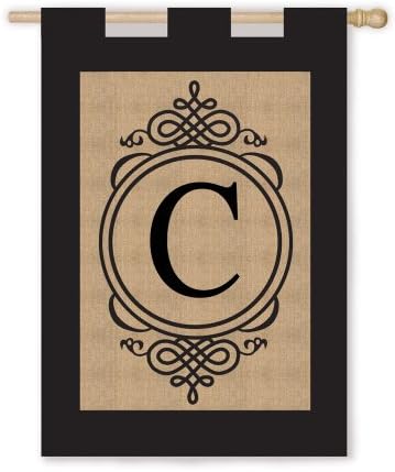 Monogram Vertical Flag Letter: C (28" x 40")