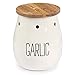 Mud Pie Ceramic Garlic Storage Keeper, White