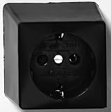 Merten 225251 Gummi-SCHUKO-Steckdose AP, schwarz