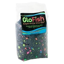 Glofish Aquarium Gravel, Black with Fluorescent Highlights, 5-Pound Bag
