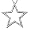 14k White Gold Diamond Star Pendant (1/4 cttw)