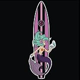 Beach - Mermaid with a Surf Board Decal for Cars Trucks Home and More