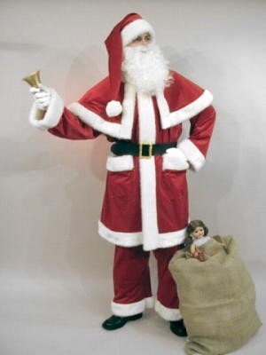 Weihnachtsmann Samtanzug Nikolaus Weihnachten