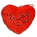 Herz Pl�sch rot "Ich liebe Dich" ca. 26 cm