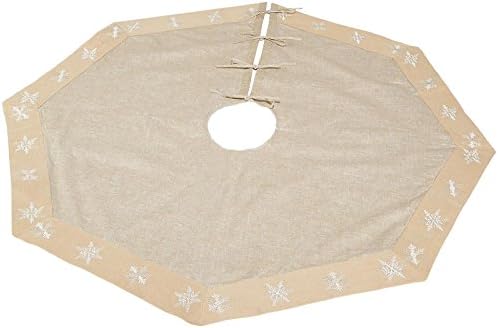 Arty Imports Snowflake Embroidered Tree Skirt