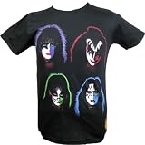 Buy Vans Kiss Band Faces Mens Black T-Shirt by Vans