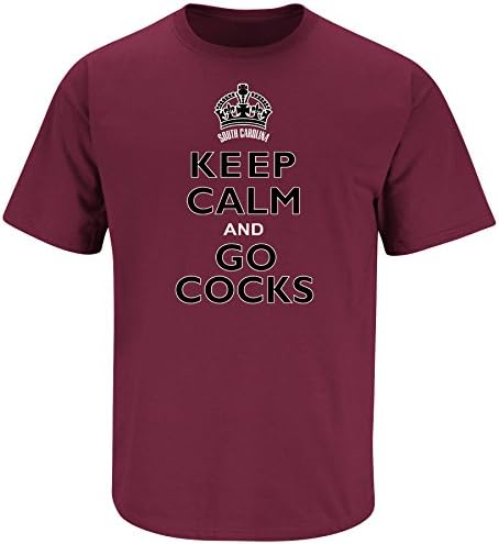 South Carolina Gamecocks Fan Keep Calm and Go Cocks T-Shirt (X-Large)