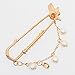Maikun Dimante Pearl Golden Plated Pin Brooch Broach Breastpin Dress Brooch Pin Clip