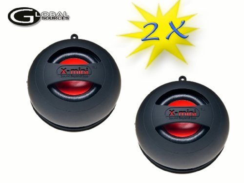 2 Pack- X-Mini II Capsule Speakers - Award Winning Speakers for iPod/MP3/MP4/Computer/Laptop/Notebook/Netbook/Audio/Gaming-Devices - Connect Together For Awesome Sound!