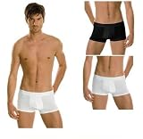 Hanes Boxershorts Boxer-Brief, enganliegende Unterhose in schwarz oder weiss, Grössen S, M, L, XL oder XXL