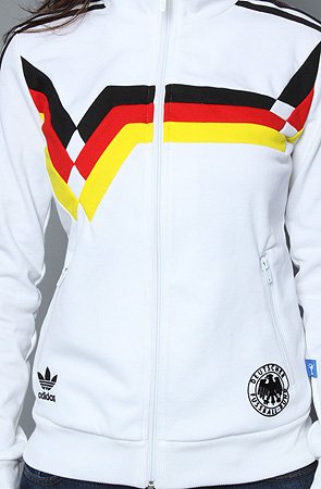 adidas The Germany 2010 World Cup Track Jacket in White, Red & Yellow,Jackets for Women