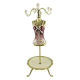 Vintage Style Jewelry Holder Organizer Bustier Mannequin Pink