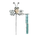 Ancient Graffiti River Stone Butterfly Rain Gauge